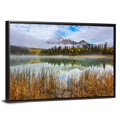 Pyramid Mountain with Golden Grasses Wall Art