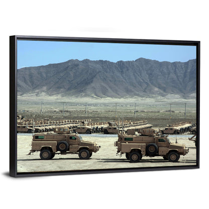 Mrap Vehicles in Desert Landscape Wall Art