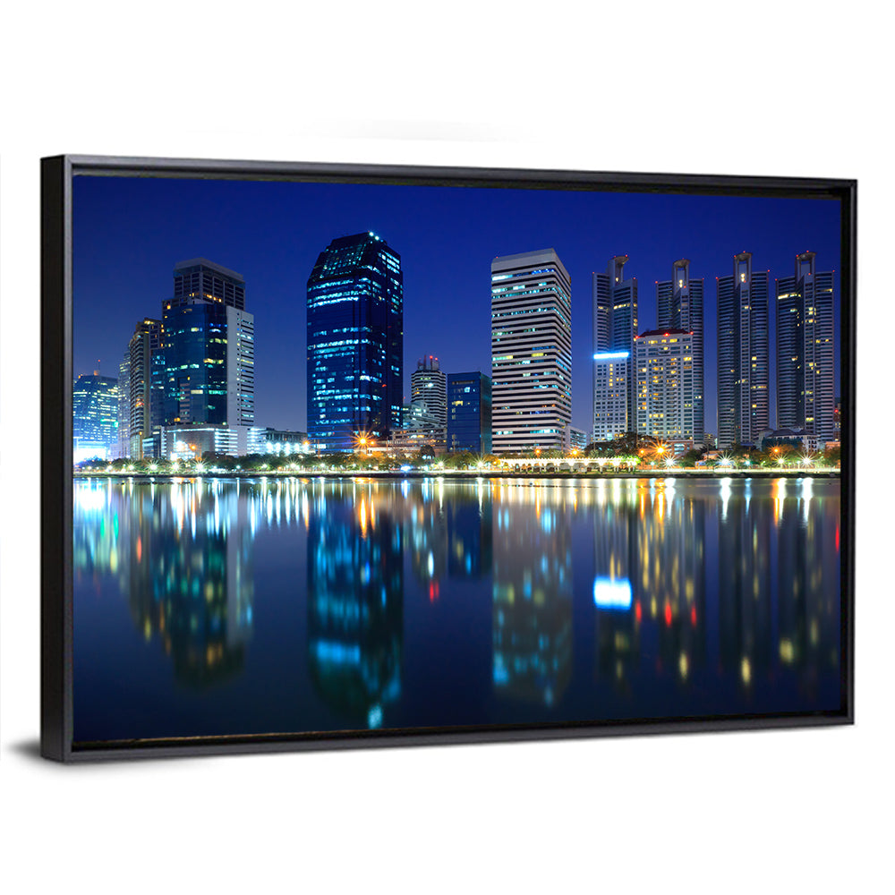 Benjakitti Park Night Skyline Wall Art