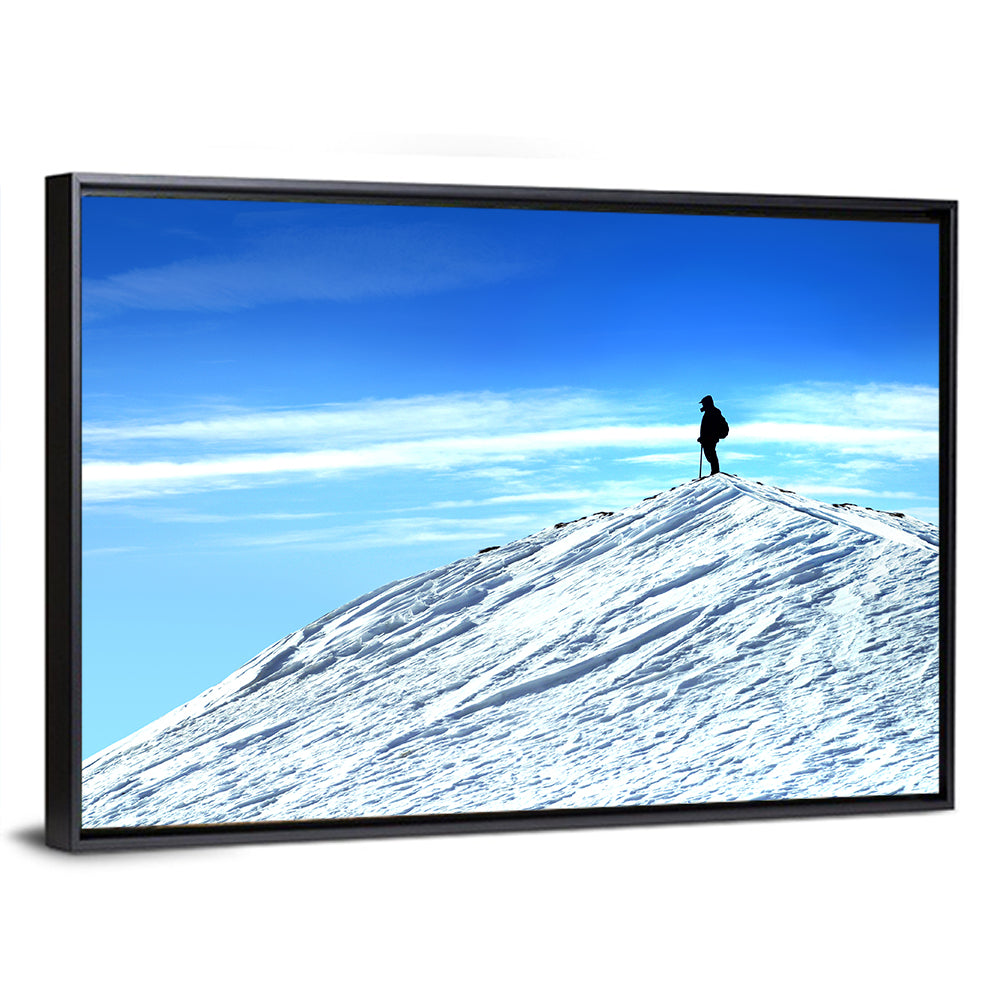 Mountaineer Summit Silhouette Wall Art