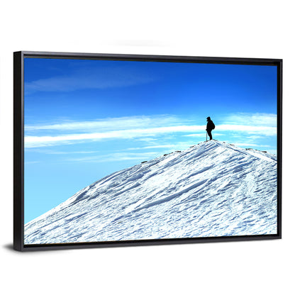 Mountaineer Summit Silhouette Wall Art