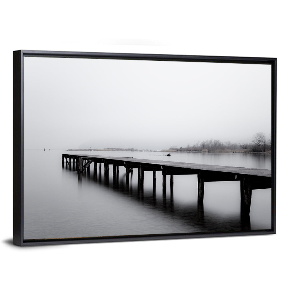 Misty Lake Jetty Wall Art