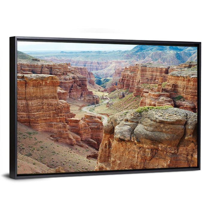 Charyn Canyon Vista Wall Art as a framed canvas