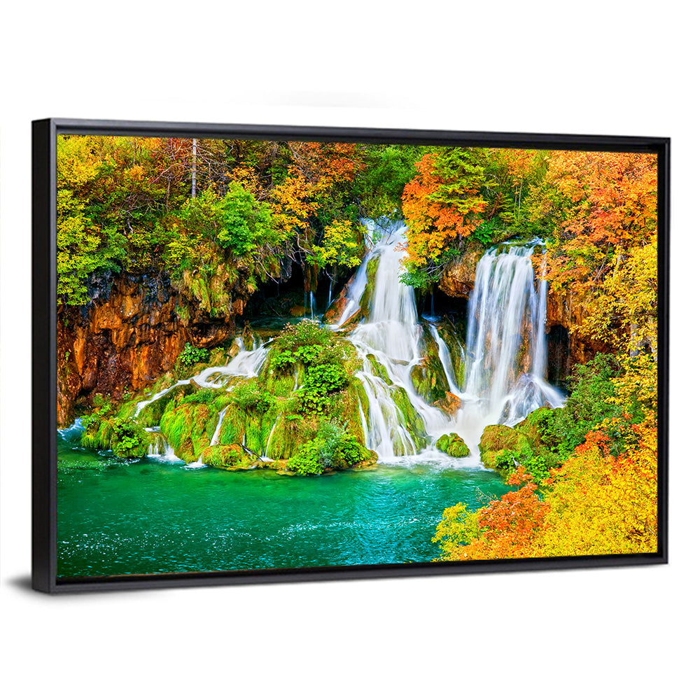 Plitvička Jezera Autumn Falls Wall Art