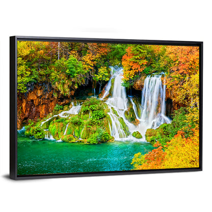 Plitvička Jezera Autumn Falls Wall Art