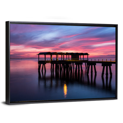 Jekyll Island Dusk Pier Wall Art