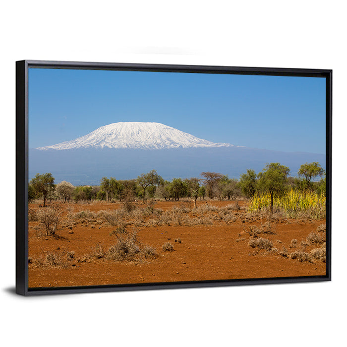 Mount Kilimanjaro Landscape Wall Art as a framed canvas