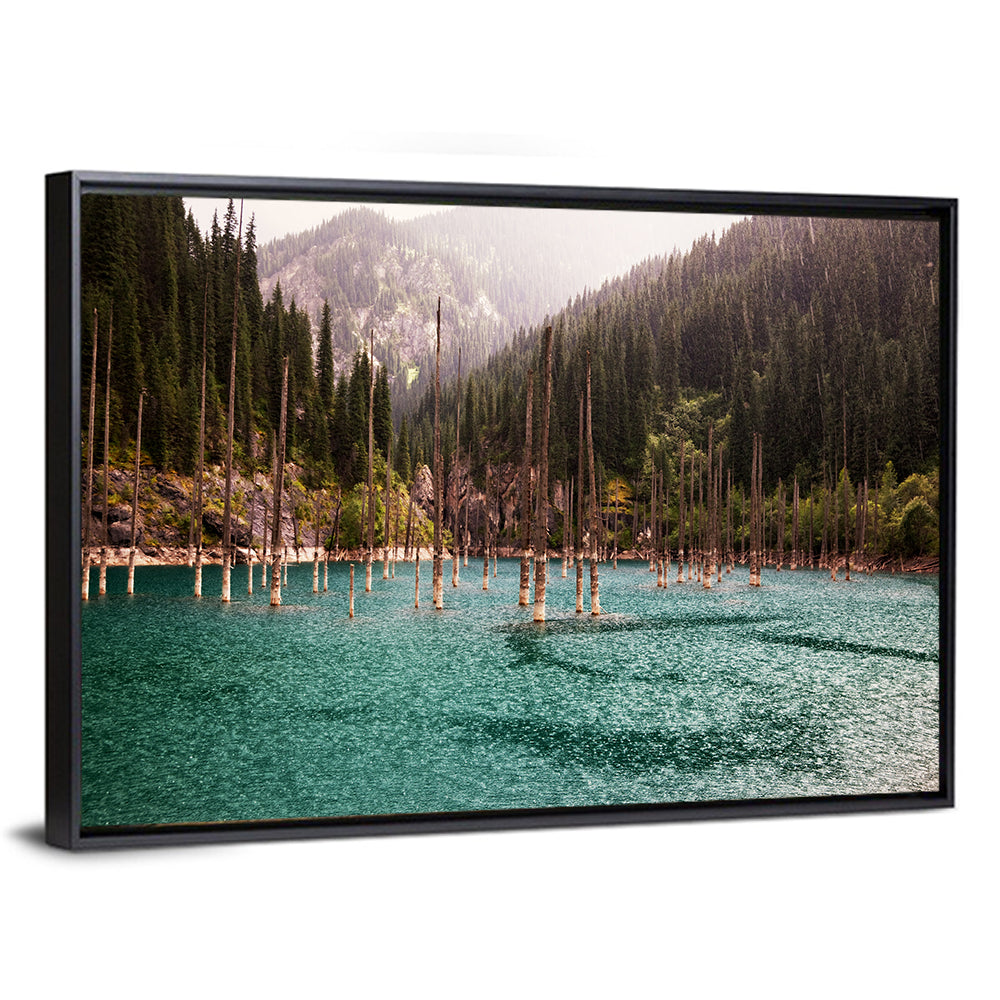 Kaindy Lake Submerged Spruces Wall Art