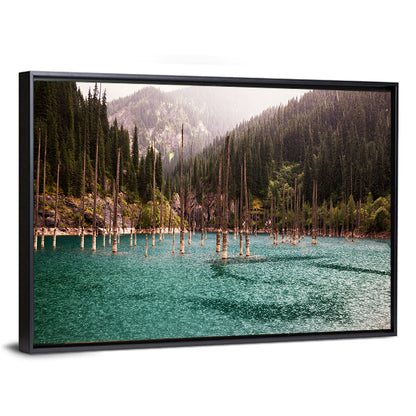 Kaindy Lake Submerged Spruces Wall Art