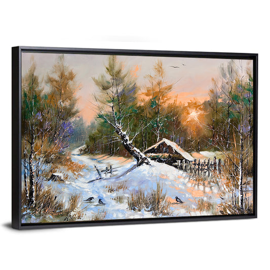 Rural Winter Landscape II Wall Art