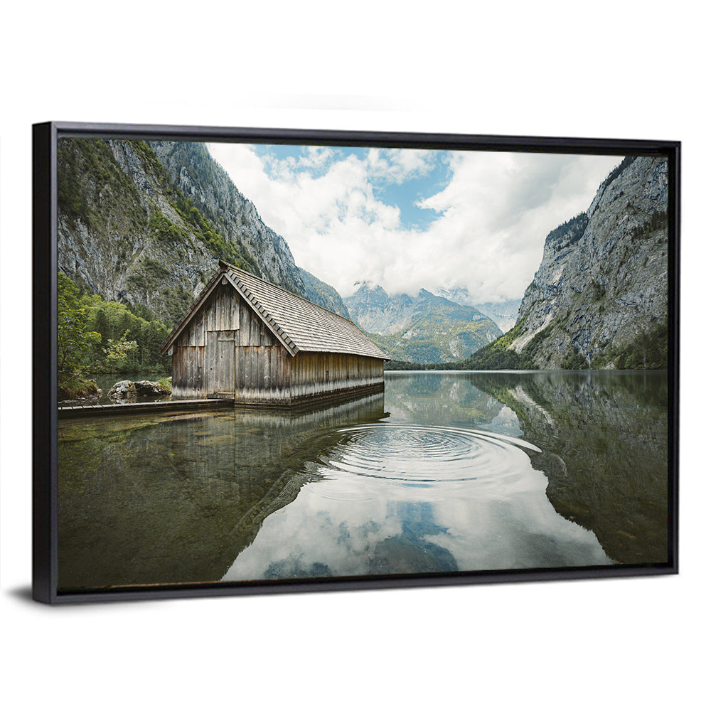 Königssee Boathouse at Obersee Wall Art