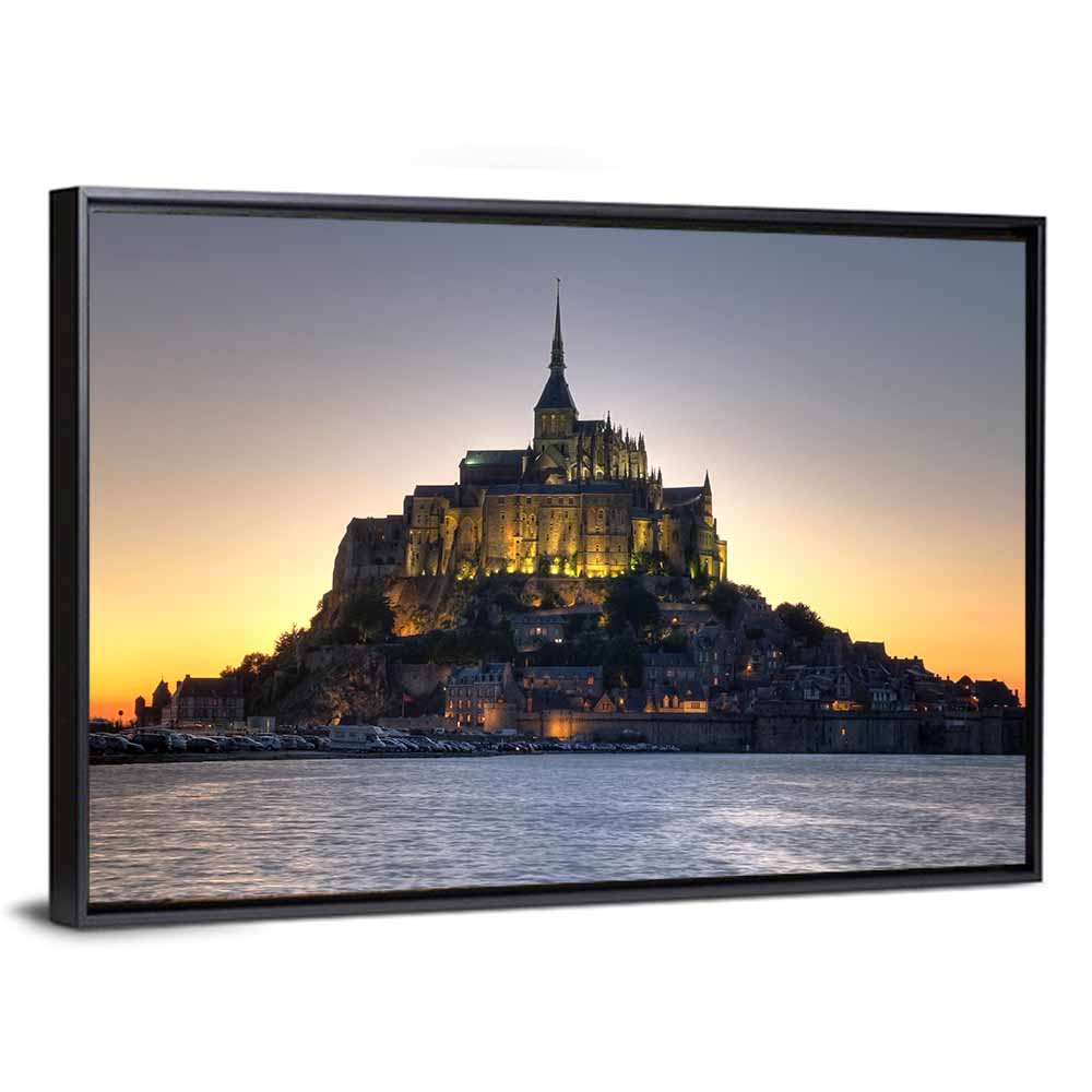 Mont Saint-michel at Dusk Wall Art