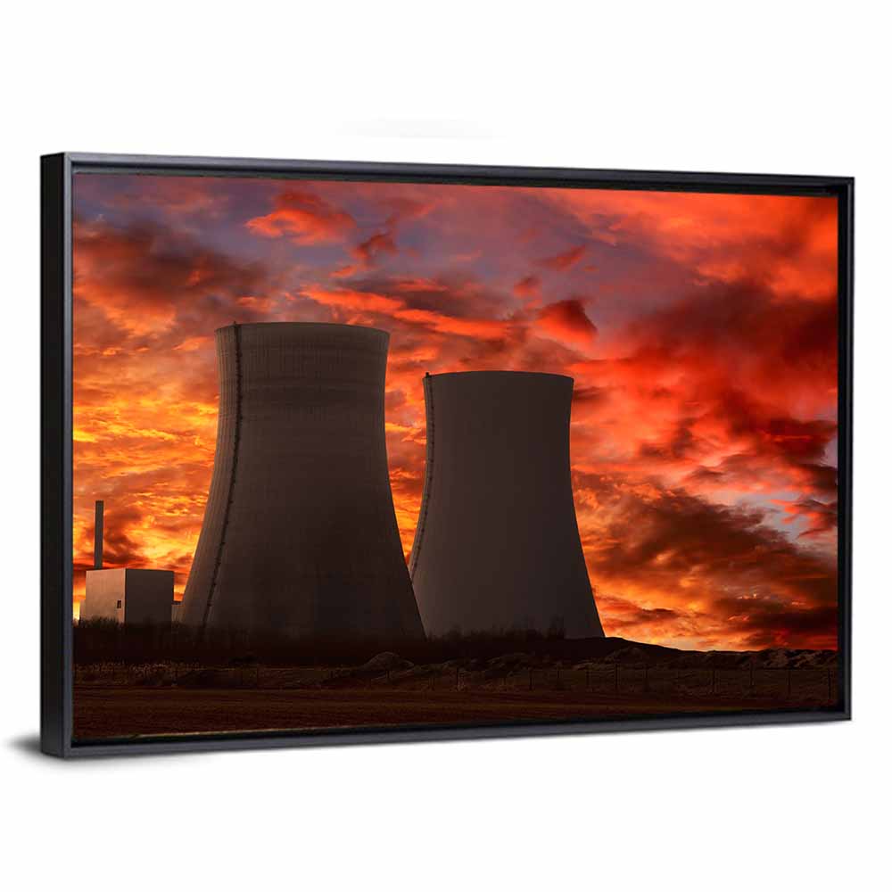 Cooling Towers at Sunset Wall Art