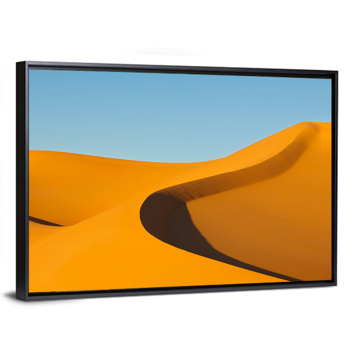 Awbari Golden Dunes Wall Art as a framed canvas
