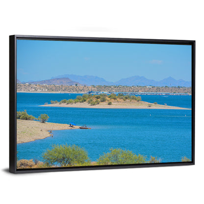 Lake Pleasant Shoreline with Boat Wall Art