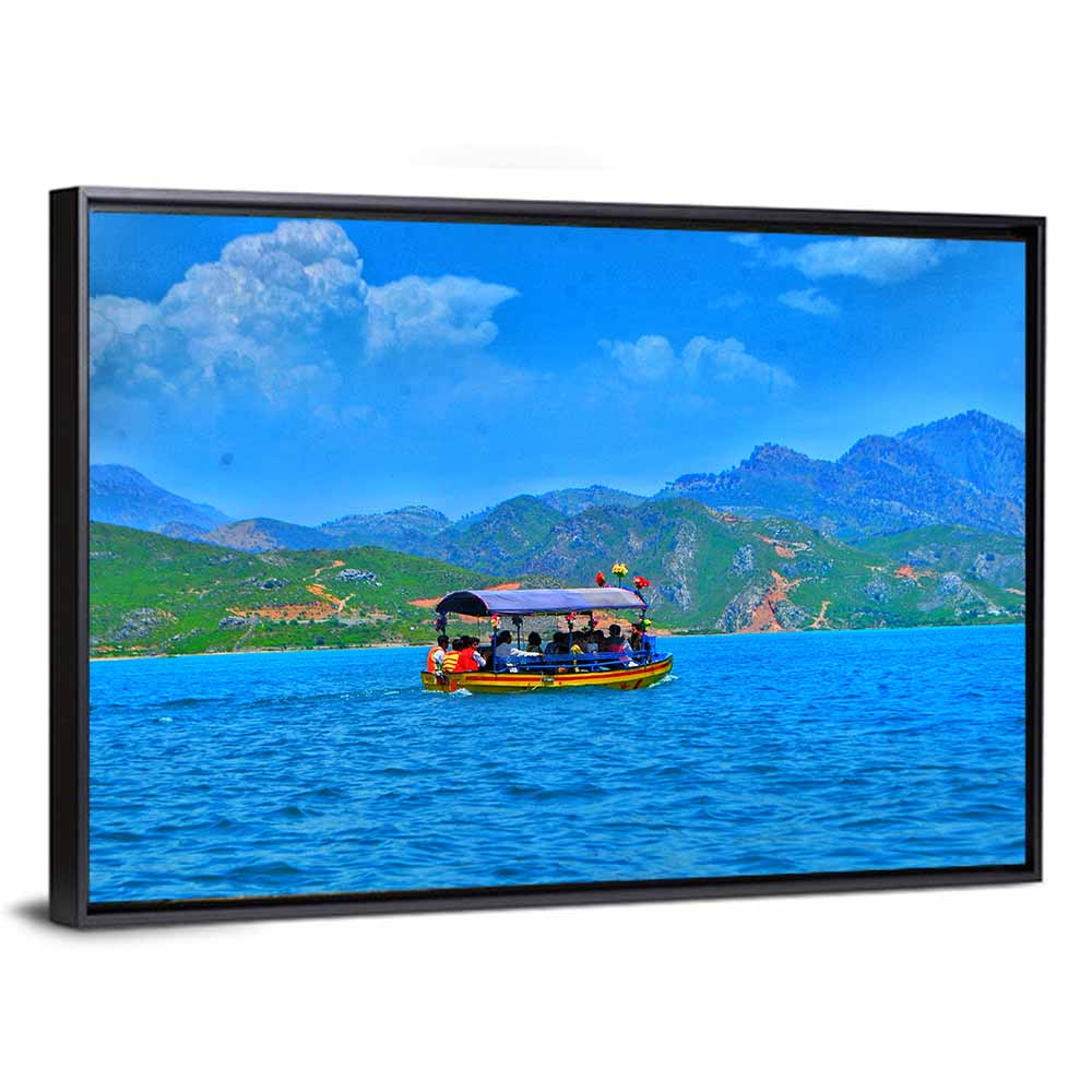 Khanpur Dam Boat Landscape Wall Art