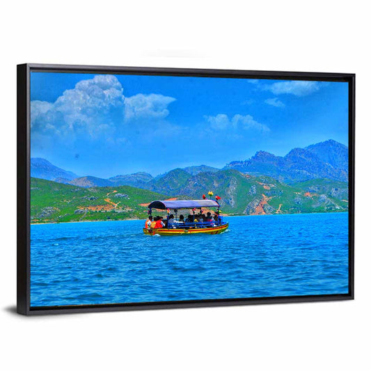 Khanpur Dam Boat Landscape Wall Art