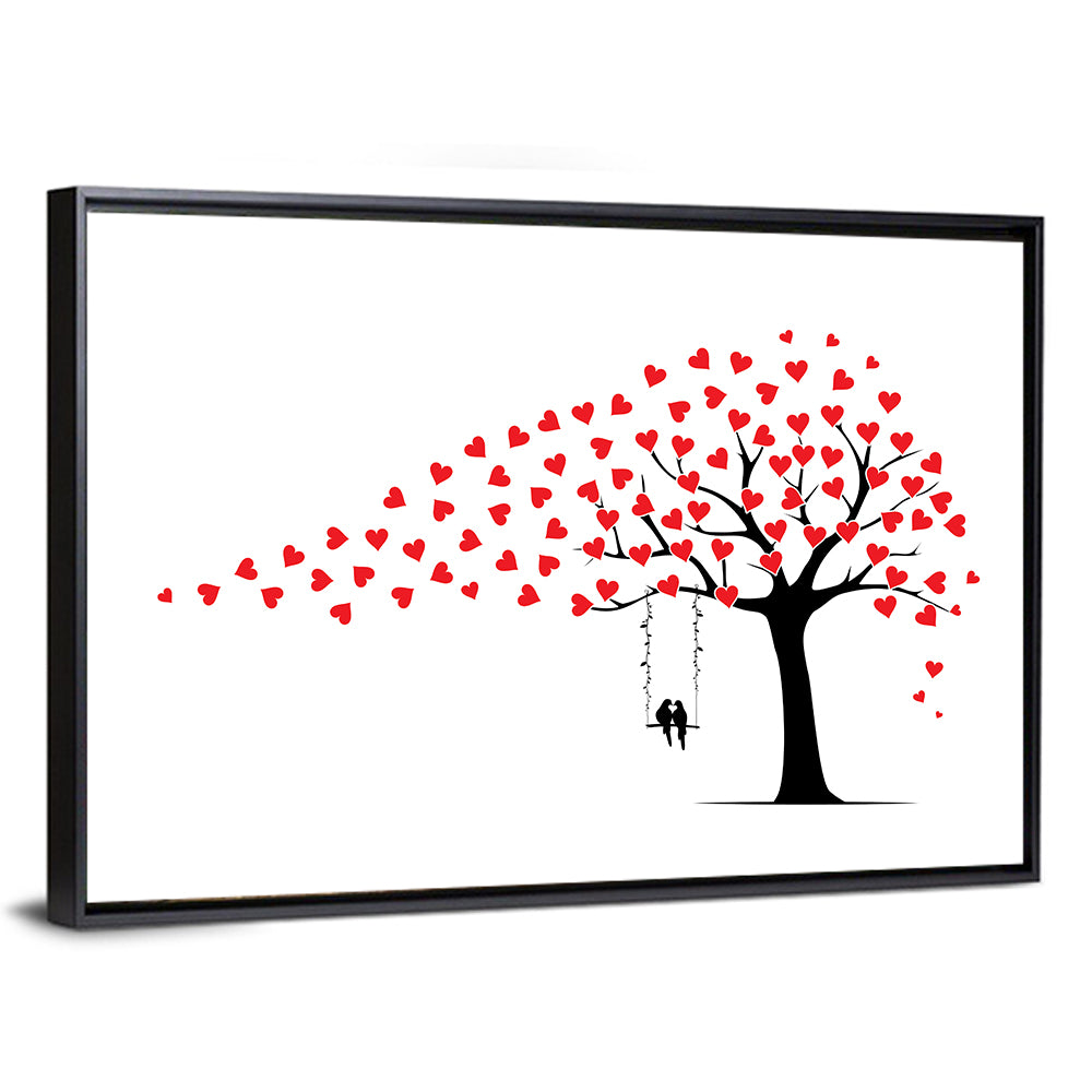 Heart Tree with Swing Wall Art