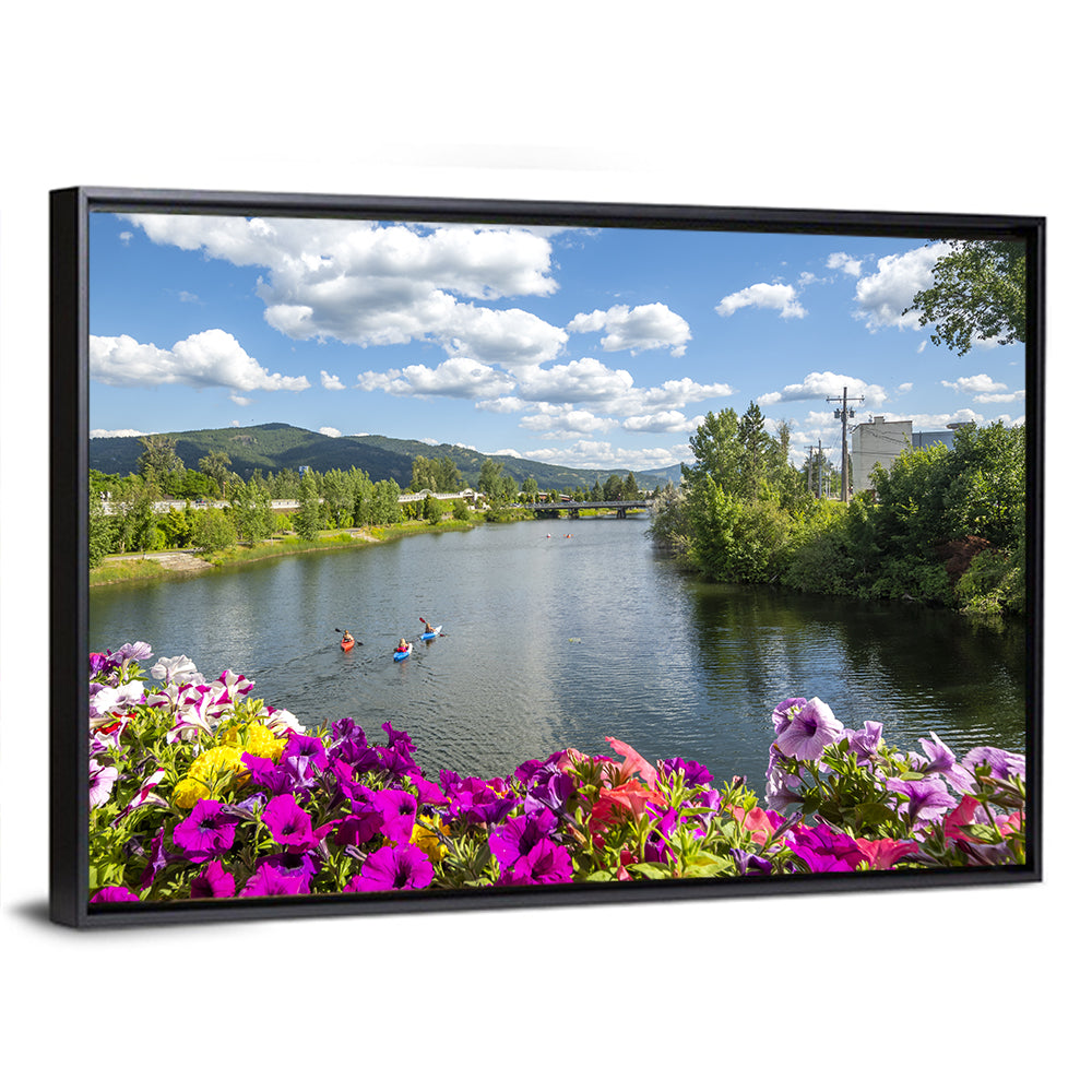 Sand Creek River with Petunias Wall Art