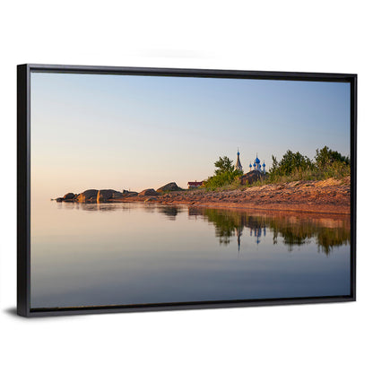 Lake Peipus Sunset with Blue Domes Wall Art
