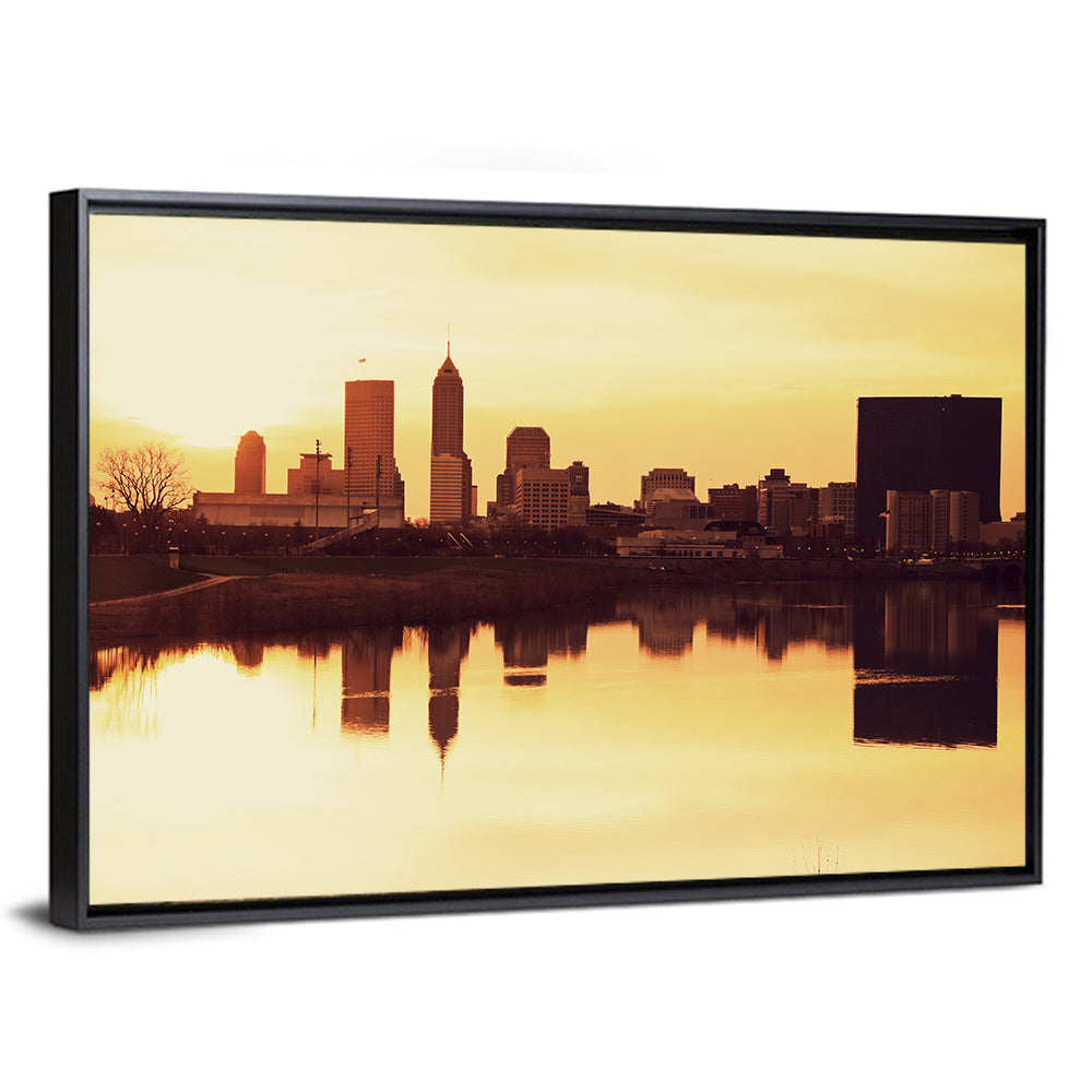 Indianapolis Golden Hour Skyline Wall Art