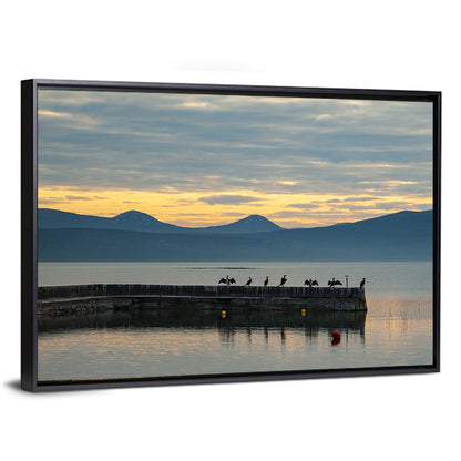 Lake Vrana Pier at Sunset Wall Art