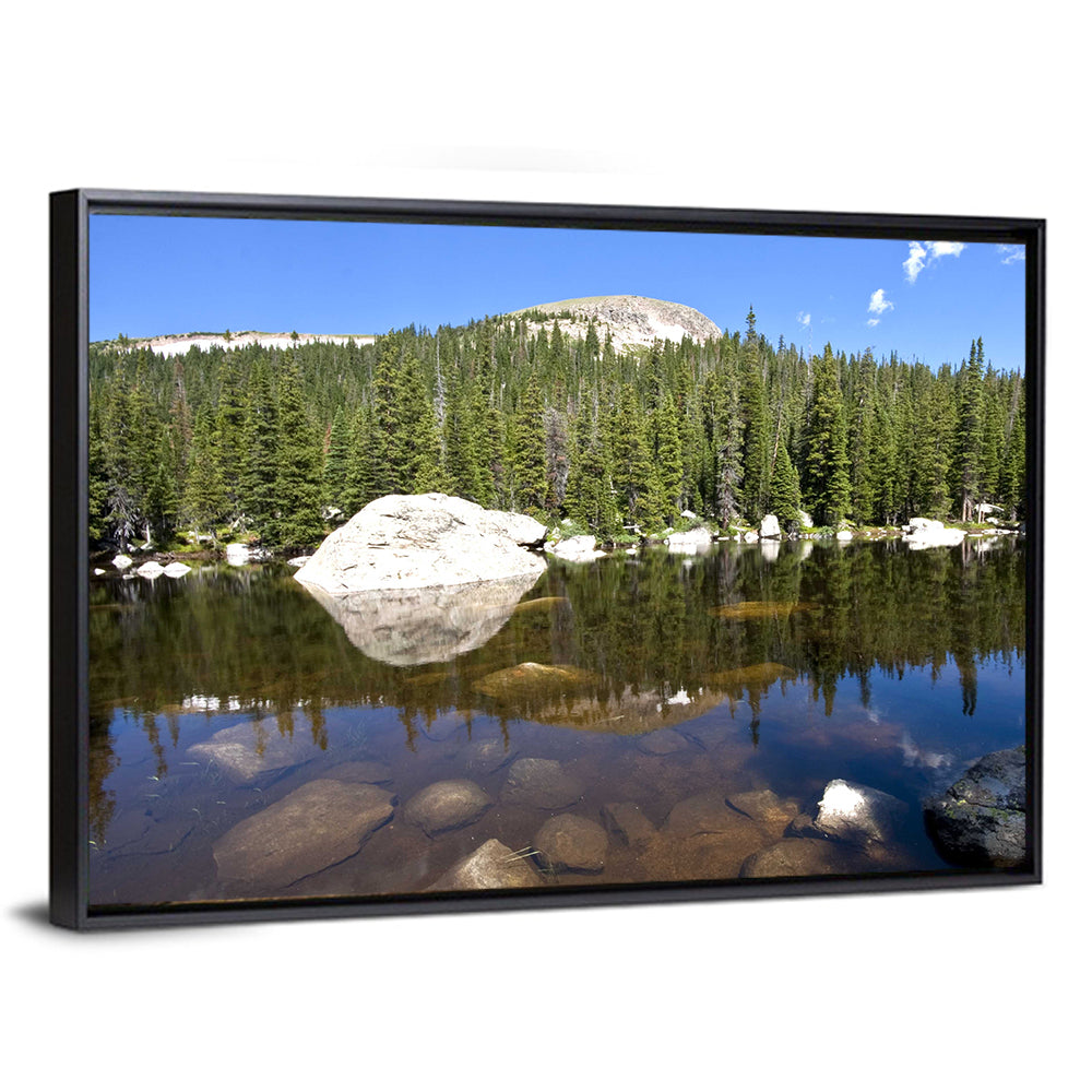 Colorado Forest Lake Reflection Wall Art