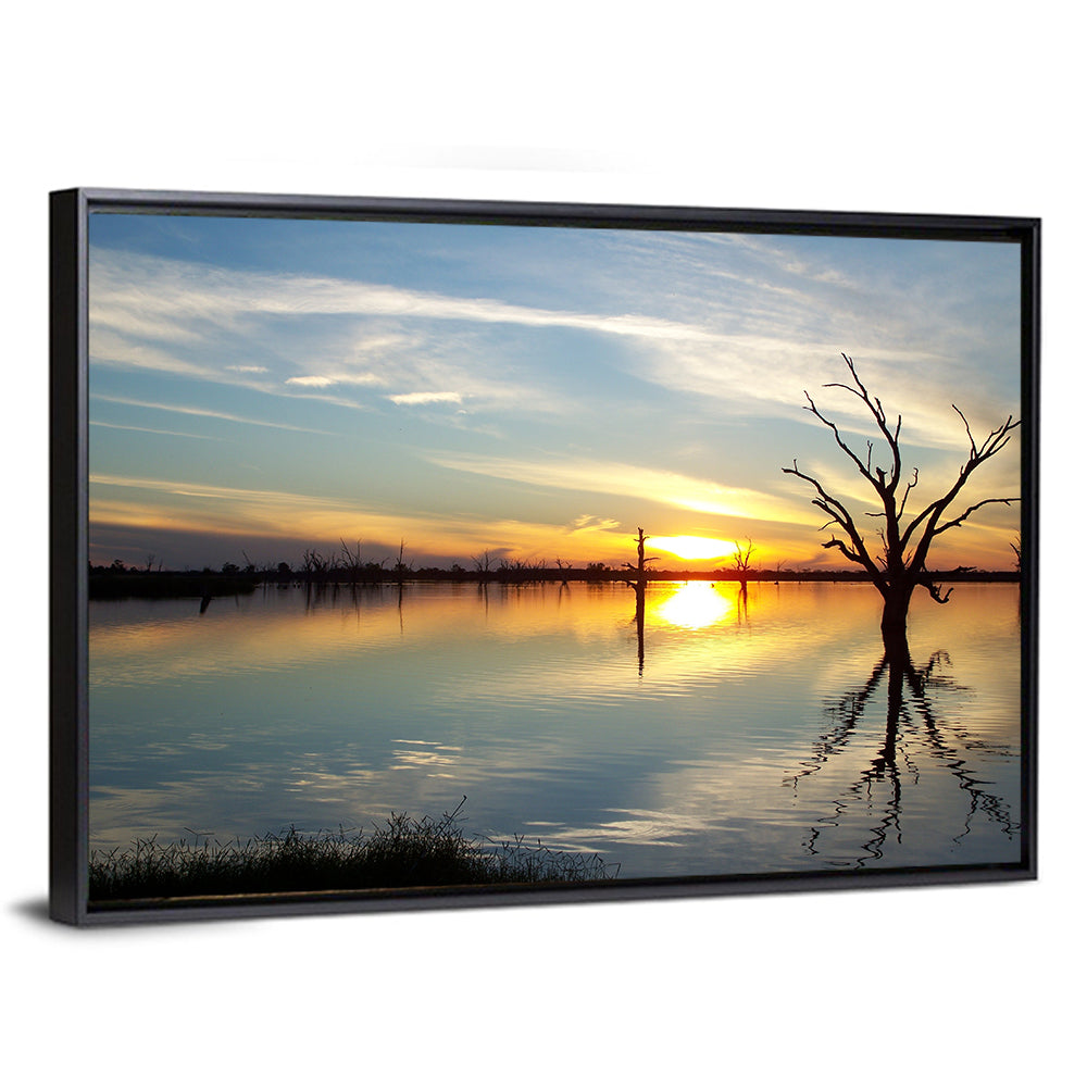 Murray River Sunset Reflection Wall Art