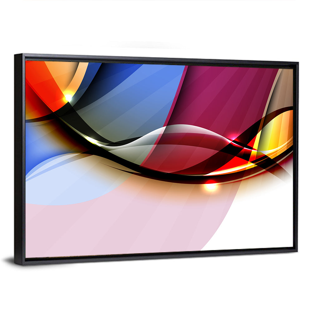 Glowing Wave Abstraction Wall Art