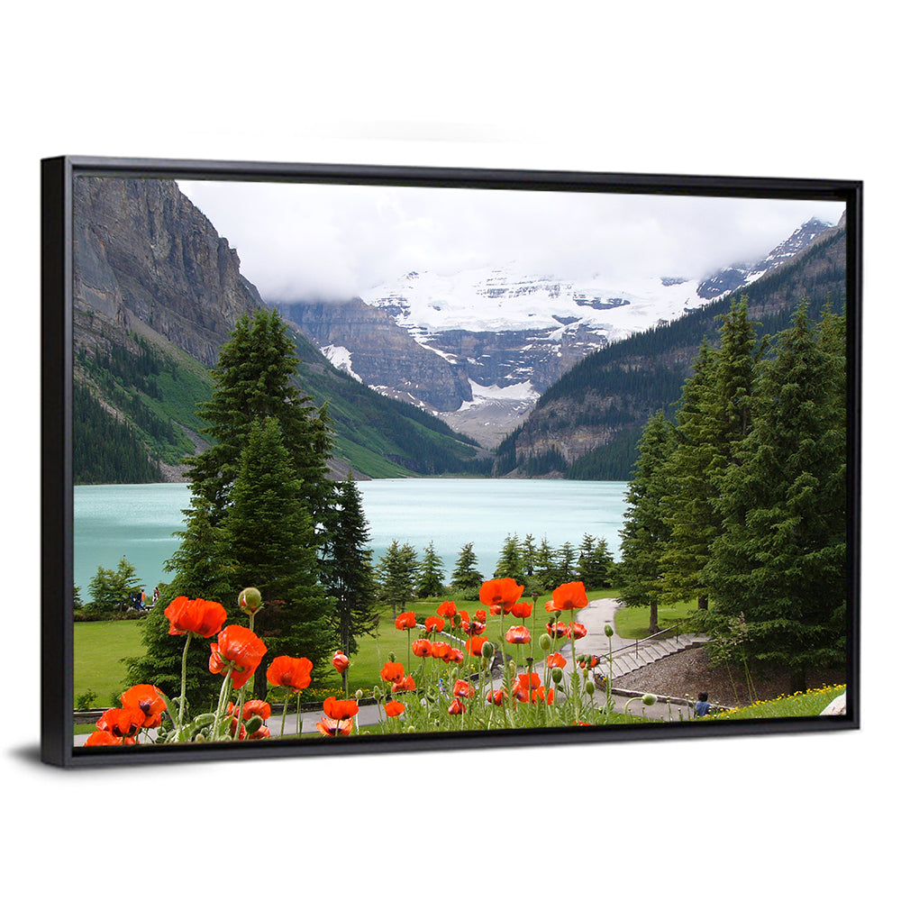 Lake Louise Poppies Wall Art