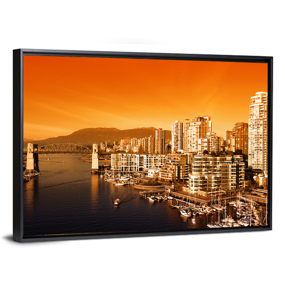 Vancouver Sunset Skyline Wall Art