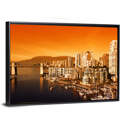 Vancouver Sunset Skyline Wall Art