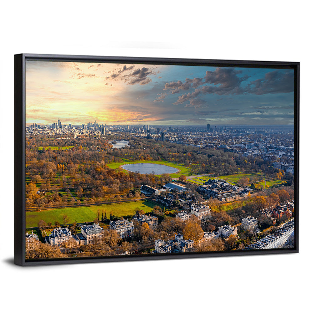 Cloudy Hyde Park Aerial Wall Art