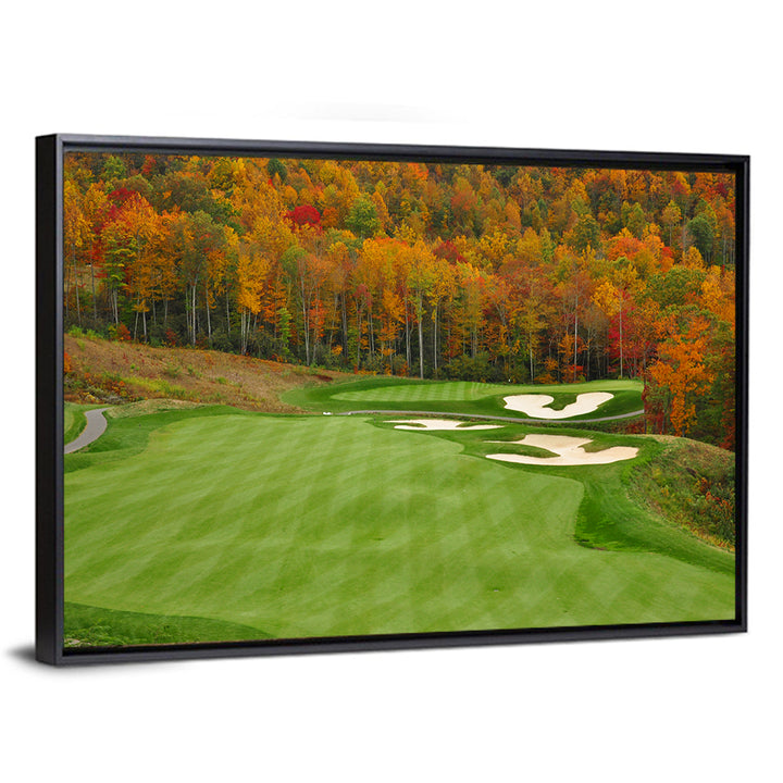 North Carolina Autumn Golf Course Wall Art