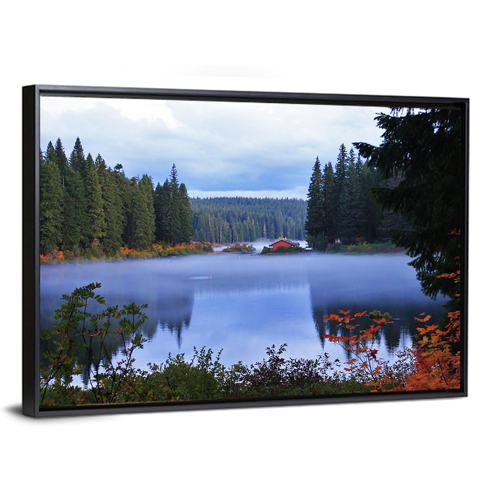 Lynn County Lake Cabin Reflection Wall Art