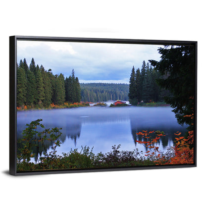 Lynn County Lake Cabin Reflection Wall Art