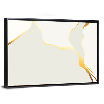 Golden Streams Abstract Wall Art