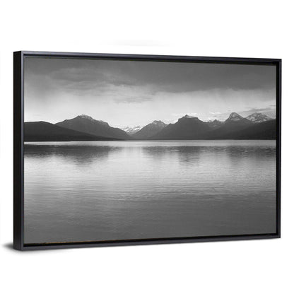 Lake Mcdonald Monochrome Reflection Wall Art