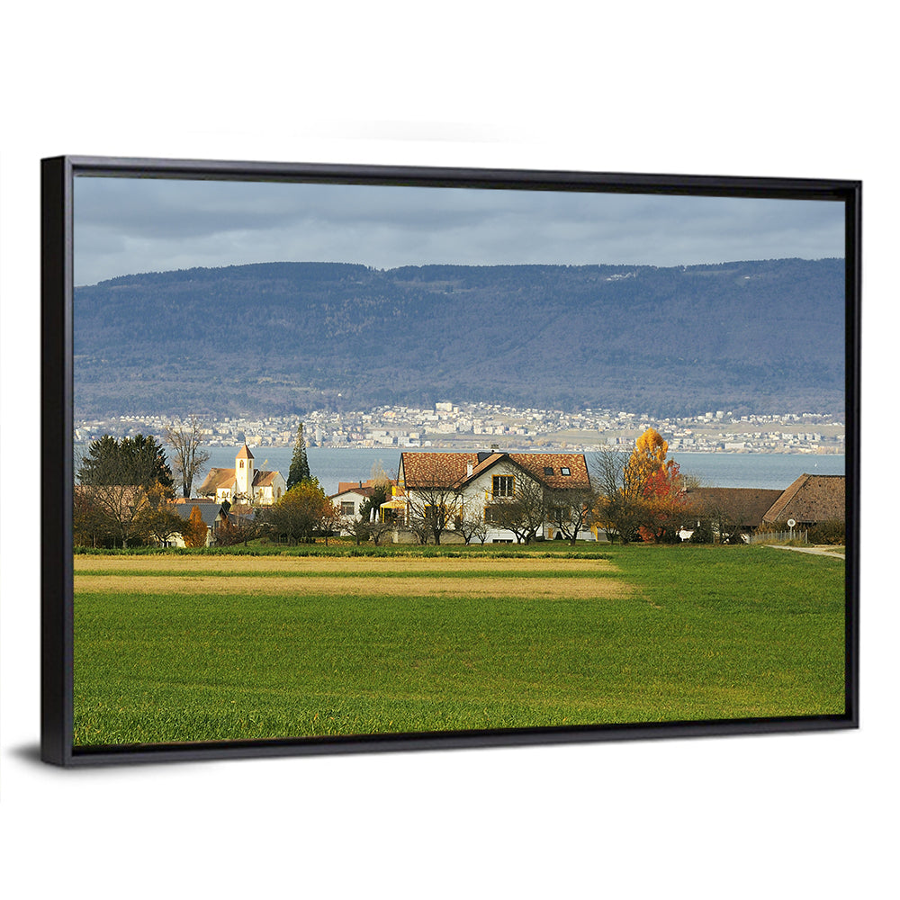 Lake Neuchatel Countryside View Wall Art