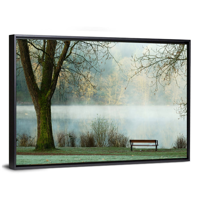 Deer Lake, Burnaby Wall Art as a framed canvas