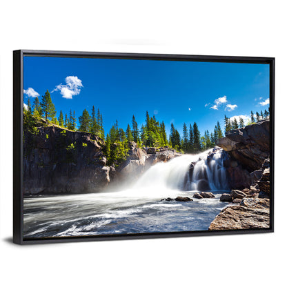 Misty Blue Waterfall Wall Art