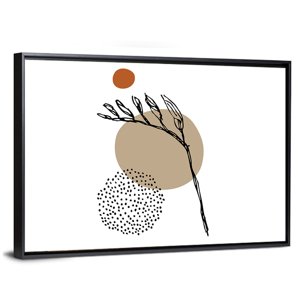 Terracotta Botanical Abstract Wall Art