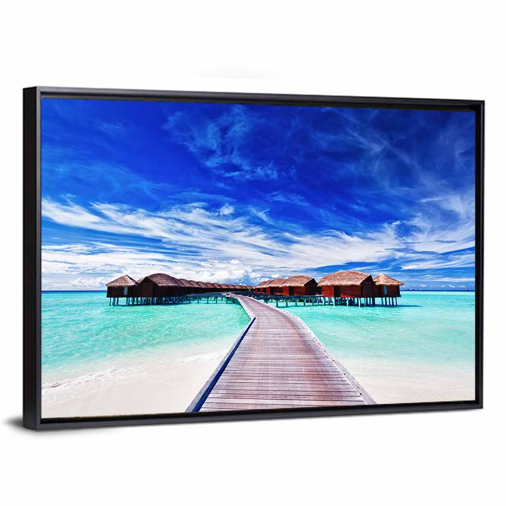 Maldives Overwater Bungalows Wall Art