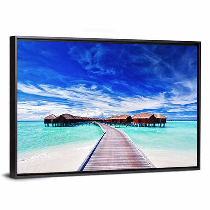 Maldives Overwater Bungalows Wall Art