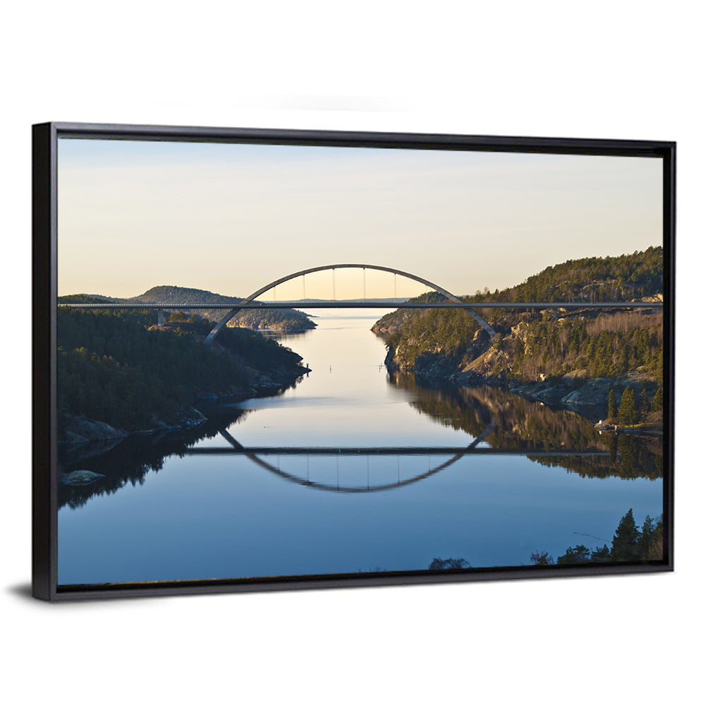 Svinesund Bridge at Golden Hour Wall Art