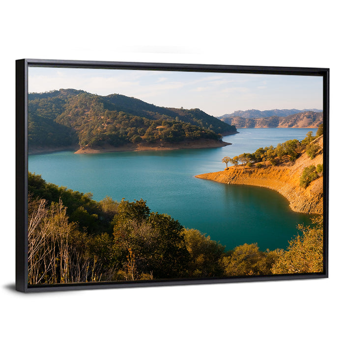 Lake Berryessa Peninsula View Wall Art as a framed canvas