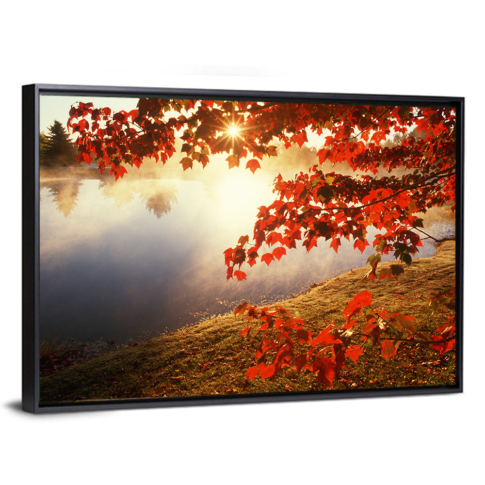 Autumn Pond Sunrise Connecticut Wall Art