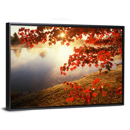 Autumn Pond Sunrise Connecticut Wall Art
