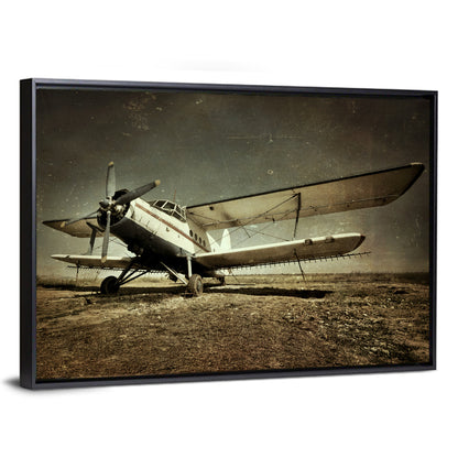 Vintage Military Biplane Wall Art