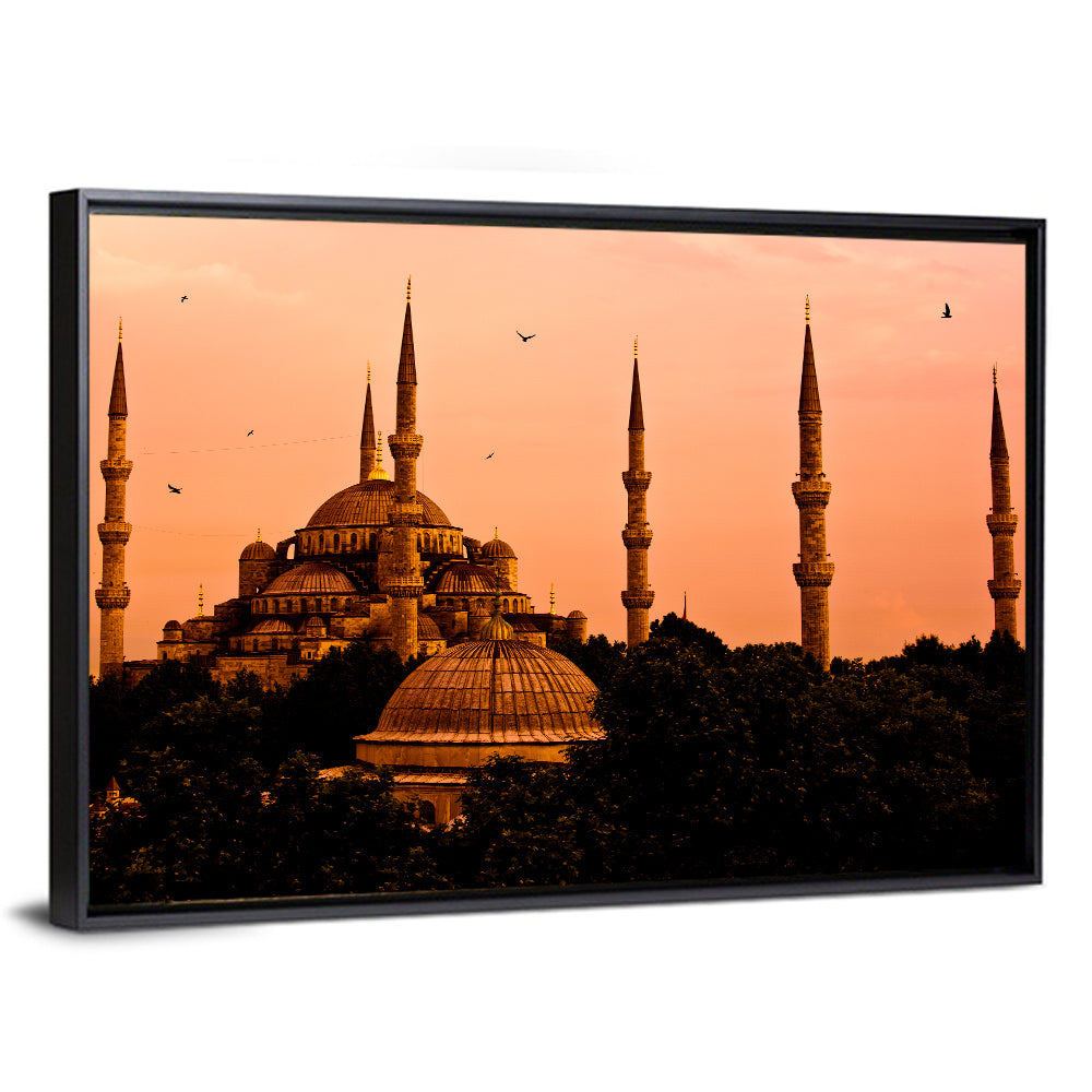 Sultan Ahmed Mosque at Sunset Wall Art
